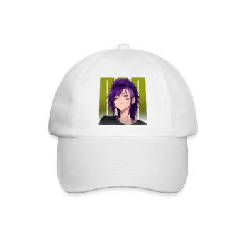 161 Anime Punk Girl – Antifaschista Streetwear - Baseballkappe - Weiß/Weiß - Vorne