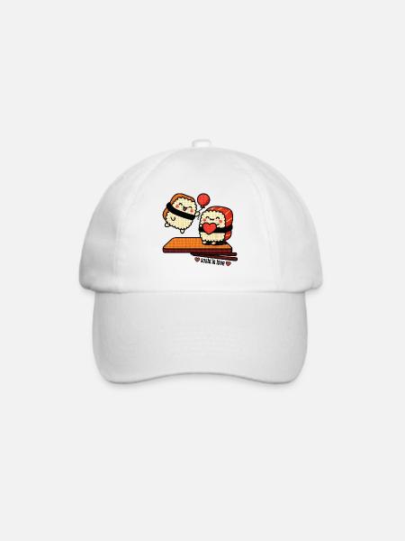 Sushi verliebt - Baseballkappe - Weiß/Weiß