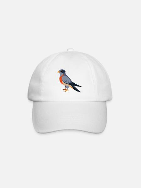 Kuckucksvogel - Baseballkappe - Weiß/Weiß