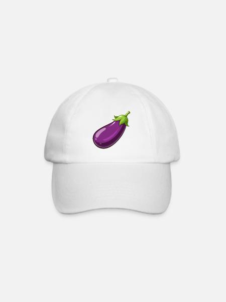 Aubergine - Baseballkappe - Weiß/Weiß
