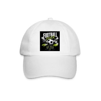 Fußball Fever: Teamgeist & Leidenschaft - Baseballkappe - Weiß/Weiß - Vorne