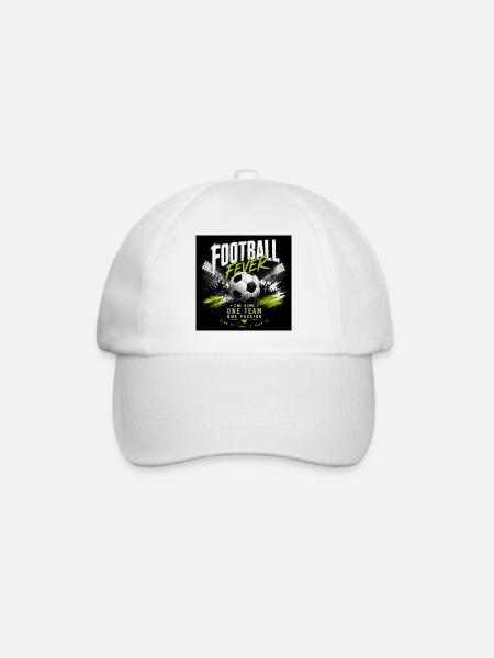Fußball Fever: Teamgeist & Leidenschaft - Baseballkappe - Weiß/Weiß