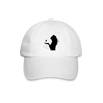 Love Butterfly - Baseballkappe - Weiß/Weiß - Vorne