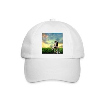 Astronaut bei Dämmerung auf dem Feld - Baseballkappe - Weiß/Weiß - Vorne