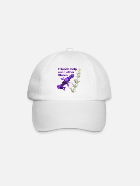 Best_Friends_Help_Each_Other_Bloom_Sign - Baseballkappe - Weiß/Weiß