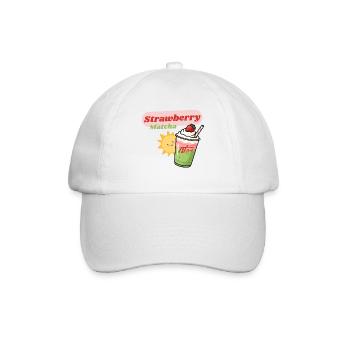 Strawberry Matcha (my 1st Choice) - Baseballkappe - Weiß/Weiß - Vorne