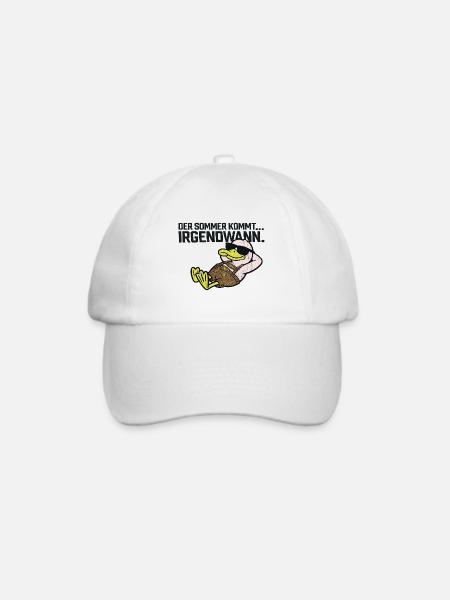 Sommer kommt irgendwann Duck - Baseballkappe - Weiß/Weiß