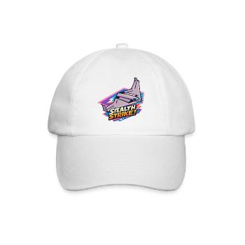 Stealth Strike Jet-Grafik - Baseballkappe - Weiß/Weiß - Vorne