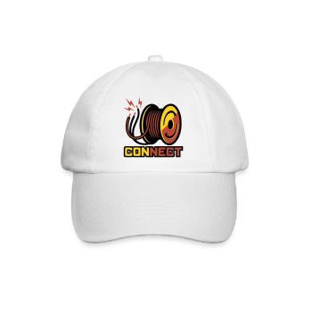 Kabeltrommel Kabel Logo - Baseballkappe - Weiß/Weiß - Vorne