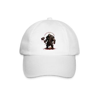Blutiger Kriegshäuptling - Baseballkappe - Weiß/Weiß - Vorne