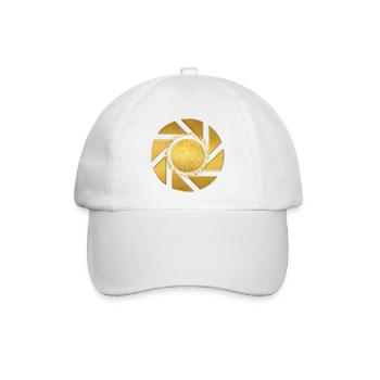 Goldene Glitzerlinse - Baseballkappe - Weiß/Weiß - Vorne