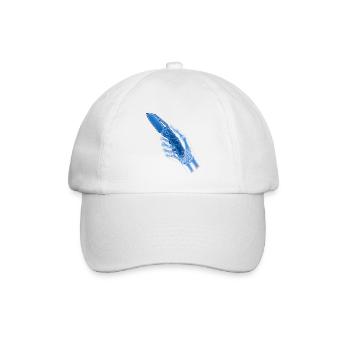 Blaues Röntgenmesser in Hand - Baseballkappe - Weiß/Weiß - Vorne