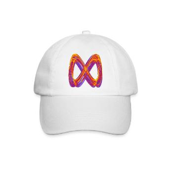 Lichtschleifen der Unendlichkeit - Baseballkappe - Weiß/Weiß - Vorne