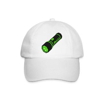 Taschenlampe Licht Icon - Baseballkappe - Weiß/Weiß - Vorne