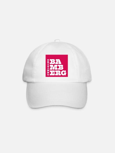 Original Bamberg Retro Schrift - Baseballkappe - Weiß/Weiß