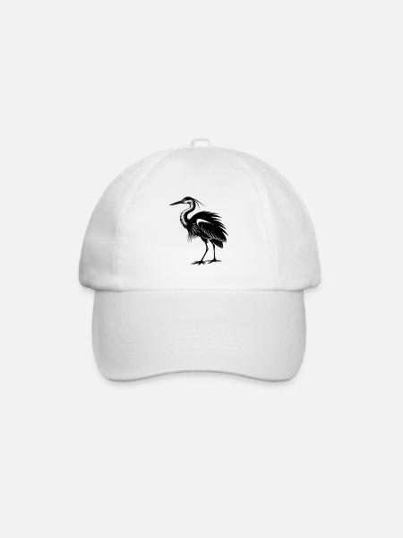 Reiher - Baseballkappe - Weiß/Weiß