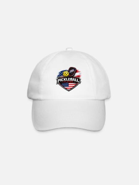 Pickleball USA - Baseballkappe - Weiß/Weiß