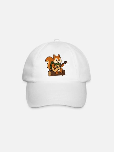 Waldfreund mit Gitarre - Baseballkappe - Weiß/Weiß