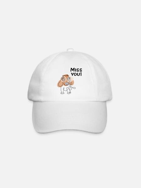 Ich vermisse dich, Hund. - Baseballkappe - Weiß/Weiß