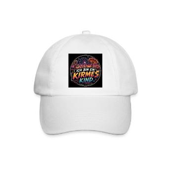 Ich bin ein Kirmes Kind - Baseballkappe - Weiß/Weiß - Vorne