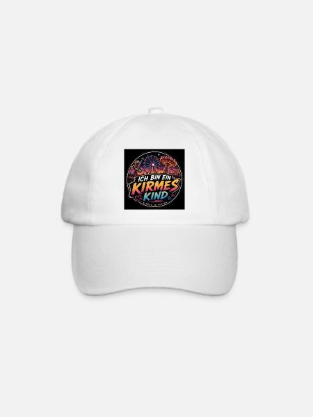 Ich bin ein Kirmes Kind - Baseballkappe - Weiß/Weiß