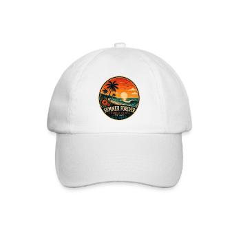 Summer Forever Vintage-Küstengrafik - Baseballkappe - Weiß/Weiß - Vorne
