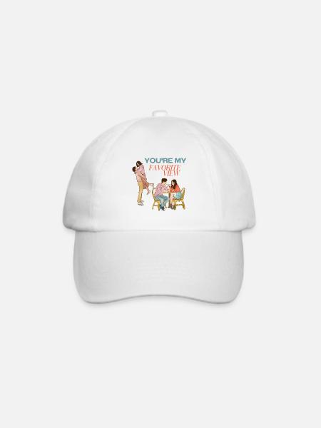 Du bist mein Lieblingsblick romantisches Paargeschenk - Baseballkappe - Weiß/Weiß