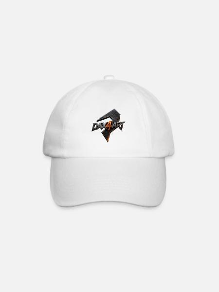 DAX4ART Metall-Logo Lightning - Baseballkappe - Weiß/Weiß