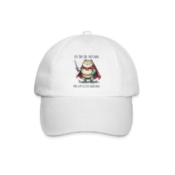 Antenne für gepflegten Blödsinn - Frosch Spruch - Baseballkappe - Weiß/Weiß - Vorne