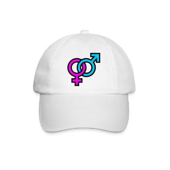 Gender Symbole Grafik - Baseballkappe - Weiß/Weiß - Vorne