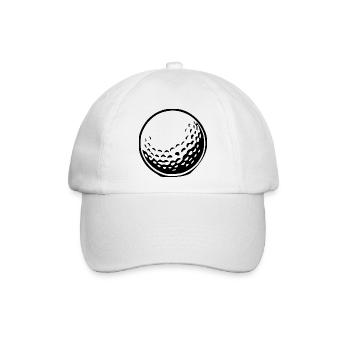 Golfball Geschenk Golfspieler - Baseballkappe - Weiß/Weiß - Vorne