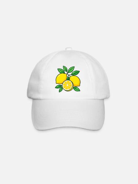 summer lemon - Baseballkappe - Weiß/Weiß