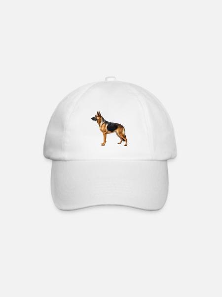 Deutscher Schäferhund - Baseballkappe - Weiß/Weiß