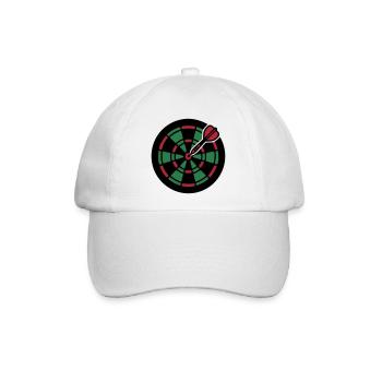 Dartscheibe Bullseye Icon - Baseballkappe - Weiß/Weiß - Vorne