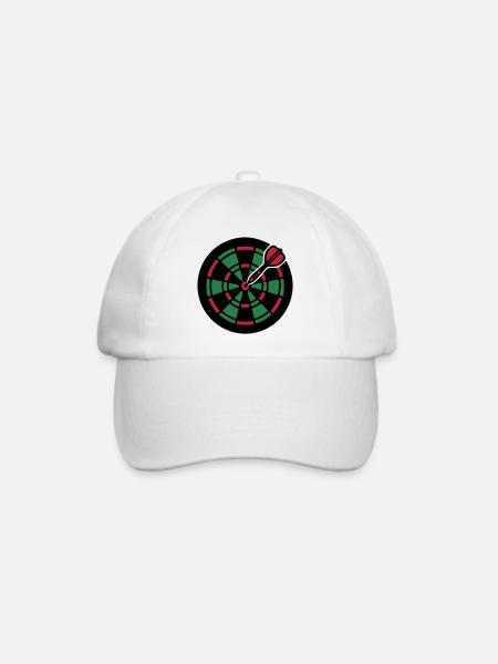 Dartscheibe Bullseye Icon - Baseballkappe - Weiß/Weiß