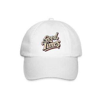 Good Times Retro Script - Baseballkappe - Weiß/Weiß - Vorne