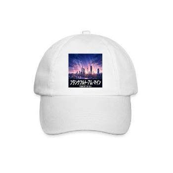 Frankfurt Anime Skyline Poster - Baseballkappe - Weiß/Weiß - Vorne