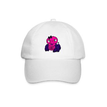 Pinker Spinnenfreundin mit Netzmuster - Baseballkappe - Weiß/Weiß - Vorne