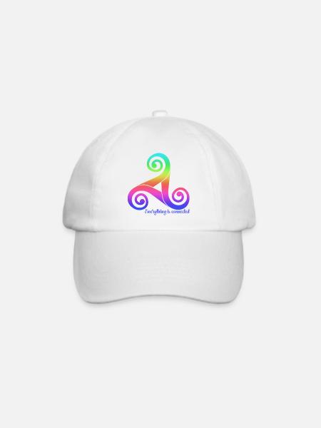 Triskele Rainbow Var02 Statement  - Baseballkappe - Weiß/Weiß