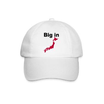 BIG IN JAPAN, JAPAN-FAN-DESIGN, LIEBLINGSLAND 🇯🇵 - Baseballkappe - Weiß/Weiß - Vorne