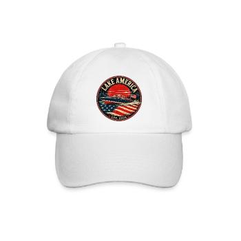 Lake America est 2026 politischer Humor - Baseballkappe - Weiß/Weiß - Vorne