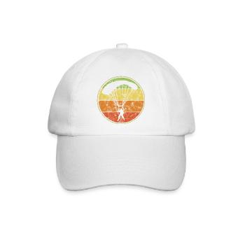 Vintage Fallschirmspringer Extremsport Fallschirm - Baseballkappe - Weiß/Weiß - Vorne