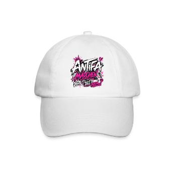 Antifa Mädchen - Baseballkappe - Weiß/Weiß - Vorne