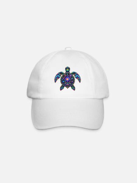 Kosmische Schildkröte Beschützer - Baseballkappe - Weiß/Weiß