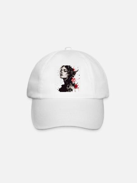 Frau - Baseballkappe - Weiß/Weiß