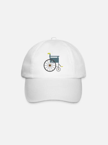 Rollstuhl - Baseballkappe - Weiß/Weiß