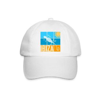 Ibiza Strand Vibes  - Baseballkappe - Weiß/Weiß - Vorne