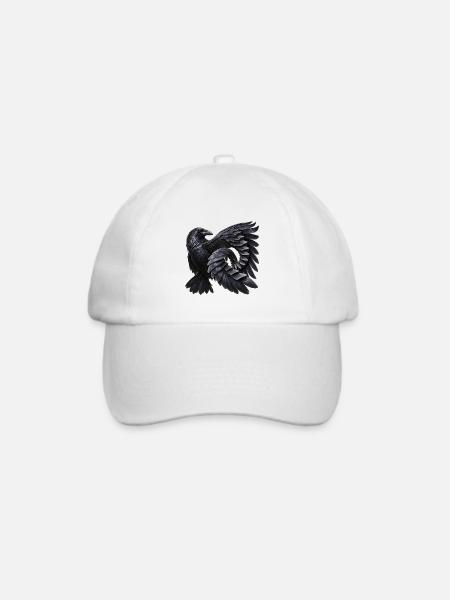 Unmöglicher Rabenflügel - Baseballkappe - Weiß/Weiß