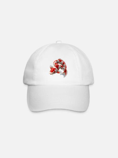 Unmögliche Koi-Schleife - Baseballkappe - Weiß/Weiß