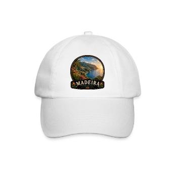 Madeira Portugal Atlantik Insel Urlaub Vintage - Baseballkappe - Weiß/Weiß - Vorne